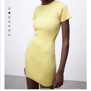 Yellow zara mini dress NWT